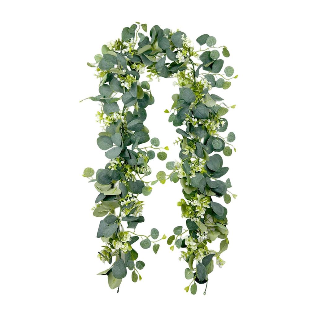 Spring Ornament Fake Eucalyptus Strand Vine Artificial Garland for Home Festive Table and Outdoor Wall Backdrop