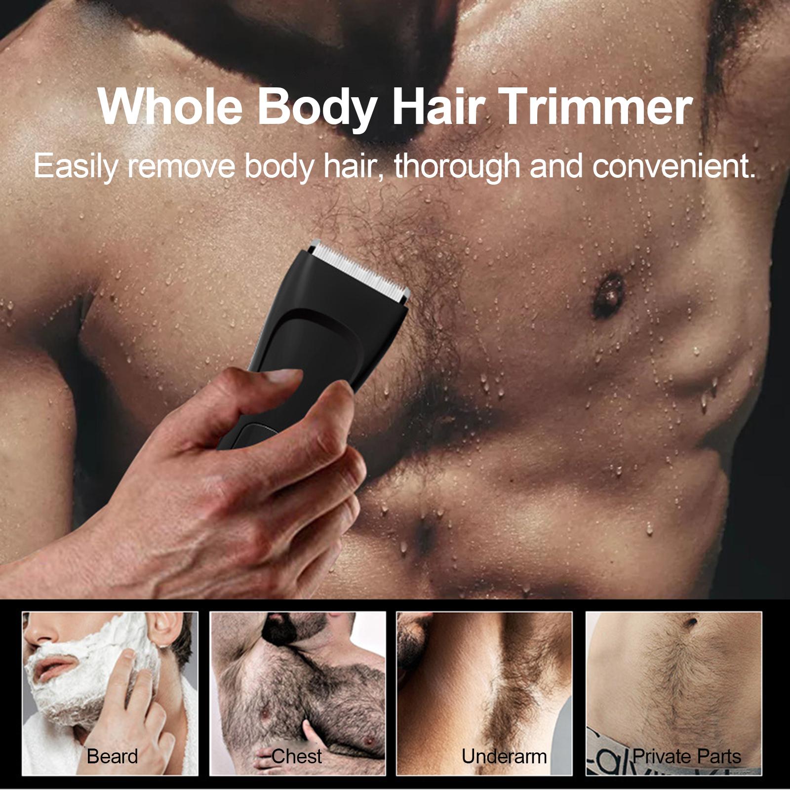 

Электрический триммер для волос, мужской, беспроводной, перезаряжаемый, машина для стрижки волос на всем теле, для домашнего использования, моющийся