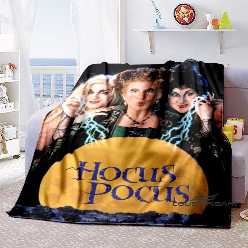 Hocus Pocus Creative Flannel Print Blanket, Super Soft and Comfortable, Perfect for Sofa Naps or Home Blankets, the Perfect Gift