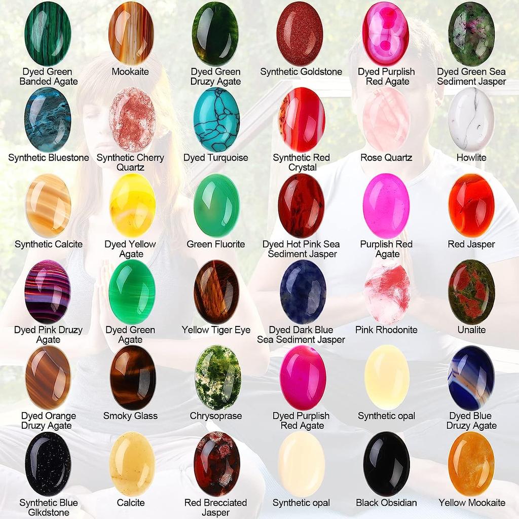 Cabochons Stone Oval Natural Loose Gemstone Charms Healing Crystal Stone Cabochons for Jewelry