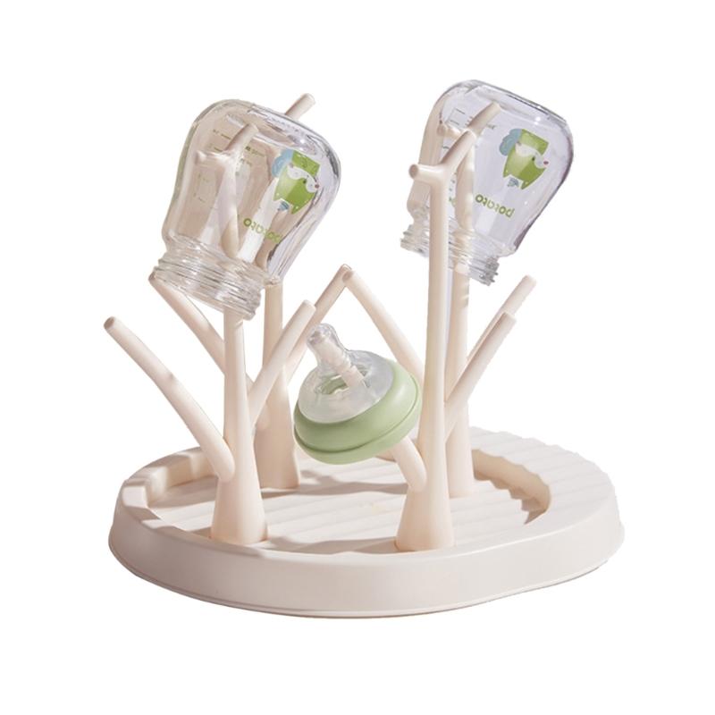 Сушилка для детских бутылочек Держатель для слива детских бутылочек Многоразовый держатель для детских бутылочек Аксессуары для детских бутылочек и сосок 1 бежевый