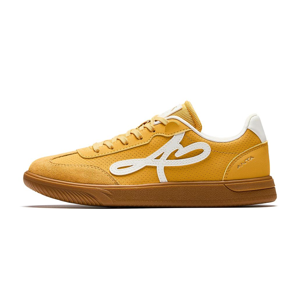 Anta Manchester Dance Slip Resistant Abrasion Resistant Low top Skateboard Shoes Women's Yellow White 922618009-3