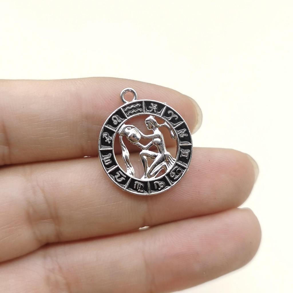 12 Constellation Diamond-Inlaid Pendant Necklace