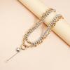 Unique Interlocked Heart Necklace Gold Silver Blended Pendant Layering Chain Jewelry Accessory For Everyday Wear