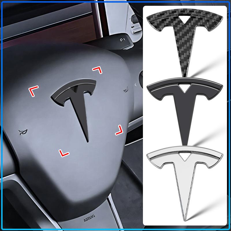 1pz Adesivo Emblema Centrale Volante Auto in ABS Per Tesla Model 3 S X Y Stile 2022 Roadster Invader Coil Mod WYE K80