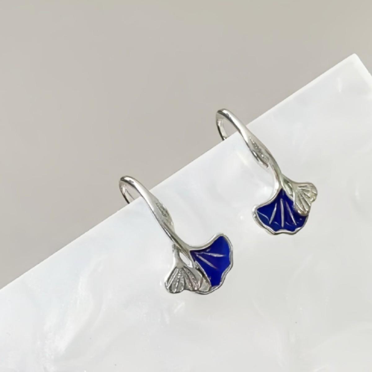 Серьги-каффы в виде листа гинкго - Модный дизайн в европейско-американском стиле INS