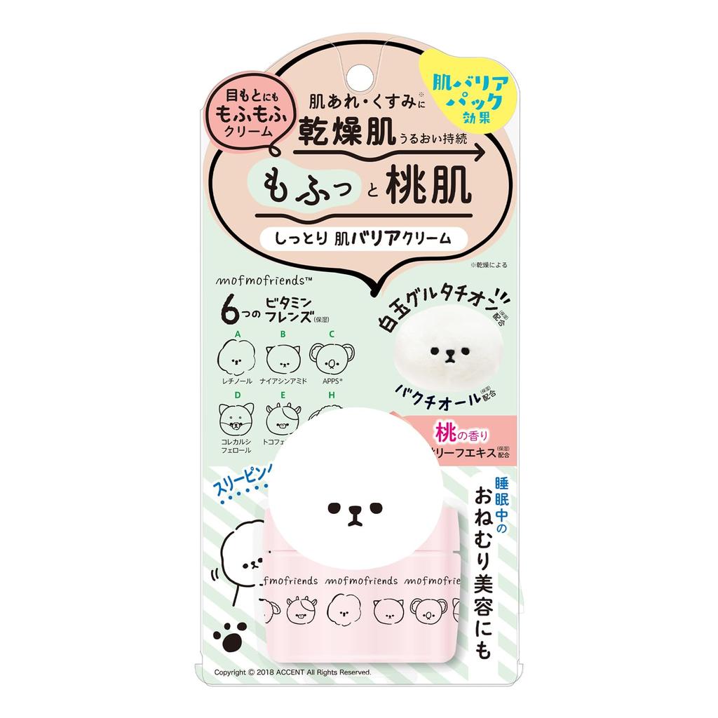Meishoku Cosmetics Mofumofu Friends Moisturizing Skin Barrier High Moisture Peach 50g Cream, Cream, Scent,