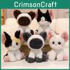 Soft Cute And Stuffed Cat Plush Soft Short Fur Desk Decoration For Office Home