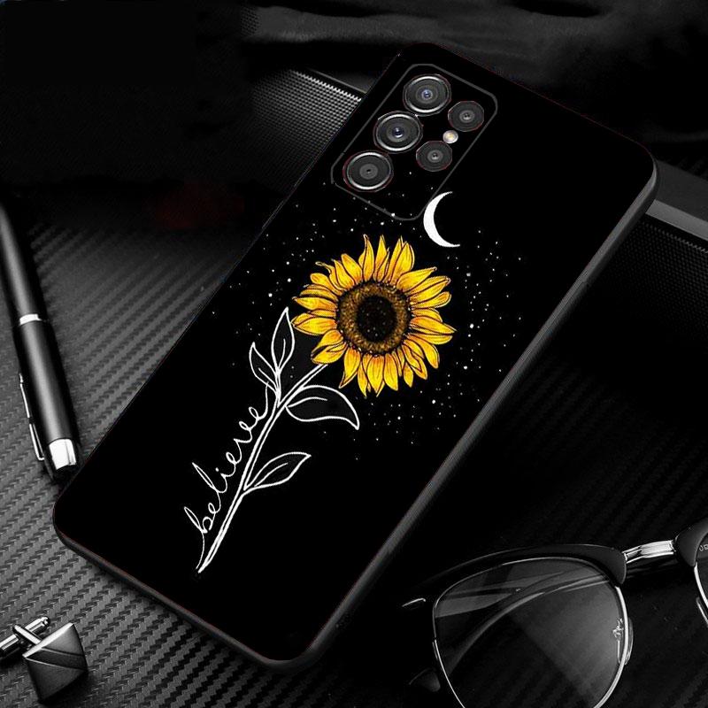 Capa de celular Sunflower para Samsung S24 S23 S22 S21 S20 Ultra S20 S22 S21 S10E S20 FE S24 Plus