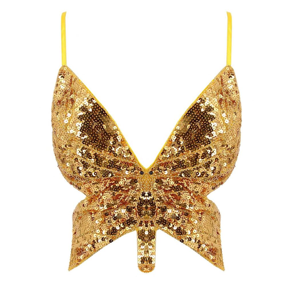 Ladies' Performance Tops, Belly Dance Bras, Sexy Stage Butterfly Bras