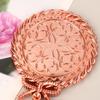 Portable Vintage Handheld Makeup Mirror Hand Hold Round Cosmetic Mirrors European Style Noble Ancient Court Mirror Beauty Tool