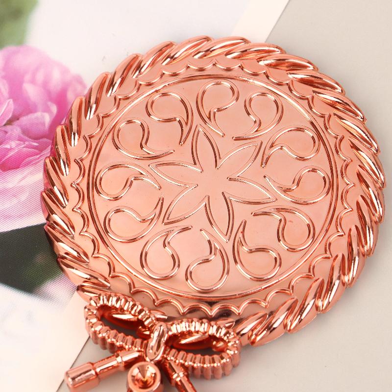 Portable Vintage Handheld Makeup Mirror Hand Hold Round Cosmetic Mirrors European Style Noble Ancient Court Mirror Beauty Tool
