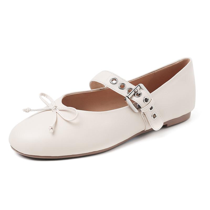 Fashion Versatile Bow Flat Mary Jane Shoes Children's Spring and Summer 2025 New College Style Skirt Single Shoes