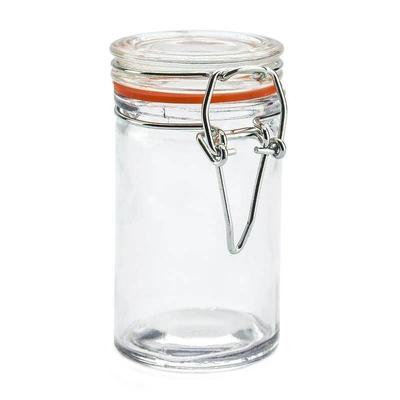 Patent Glass Jar with Clip 70 Ml