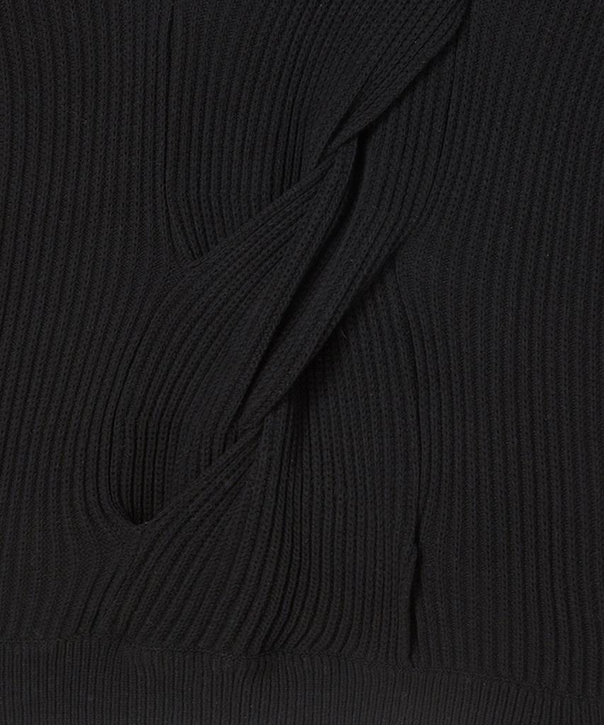 BEYOND CLOSET [Collection Line] Signature Cable Cotton Knit Black