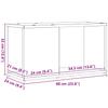 TV Cabinet Black Oak Effect 60 X 24 X 32 Cm Wood Based Material