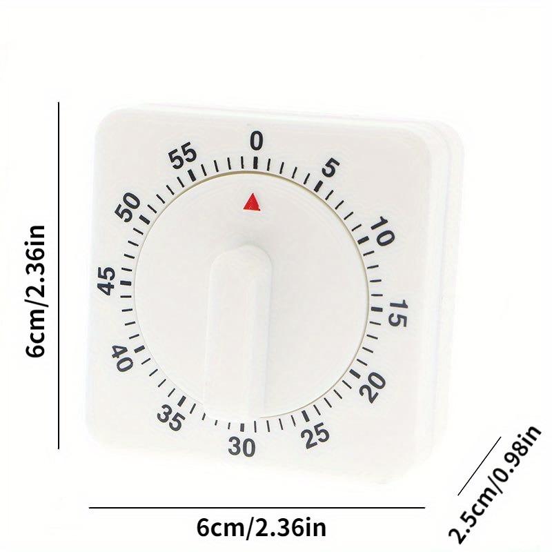 1Pc Mechanical Kitchen Timer with Ticking Sound and Visual Alarm - 60-minute Timer