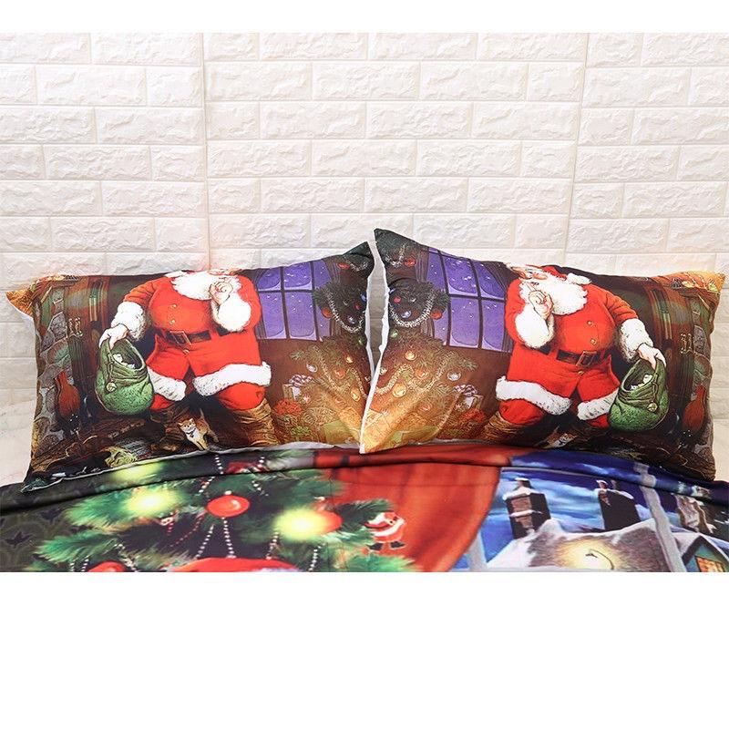 Festive And Cozy Christmas Kids Duvet Cover Pillow Cases Quilt Cover Santa Claus Bedding