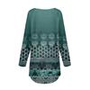 Women's Fashion Loose Round Neck  Printed Long Sleeve T-Shirt Pullover Top