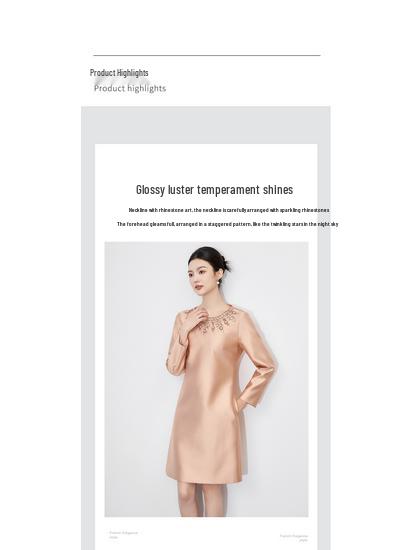 Elegant Diamond Hand-Stitched Evening Dress for Socialite Women