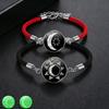 1Pc Glow In Dark Sun Moon Lover Couple Bracelet, Handmade Beaded Braided Unisex