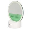 Moving Sand Art Round Frame 3D Transparent Glass Battery USB Powered Lights Dynamic Sand Picture for Family   Cafe