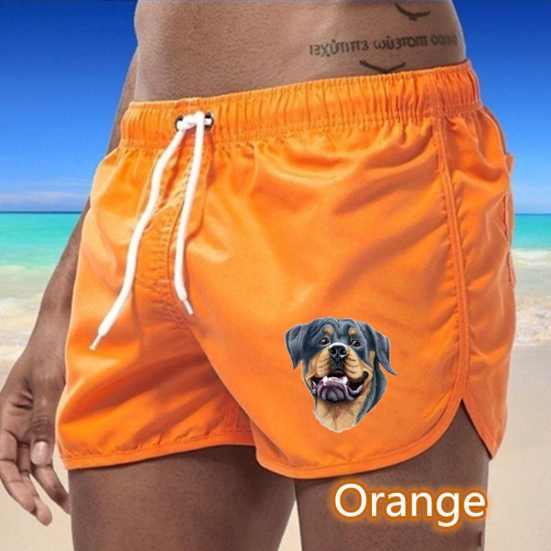 

BBK-61 2025 Летние мужские быстросохнущие плавки Спортивные штаны Купальники Пляжные шорты Шорты для бега S оранжевый