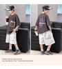 Boys' Korean Style Short-Sleeve Hip Hop T-shirt - Trendy Summer Round Neck for Medium and Large Children