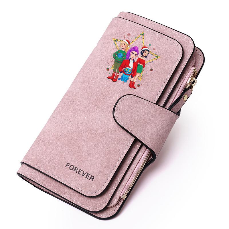Portafoglio Kpop Devil Hunter Donna Portamonete Cacciatore Carino Porta Carte di Credito Portapassaporto Portafoglio in PU
