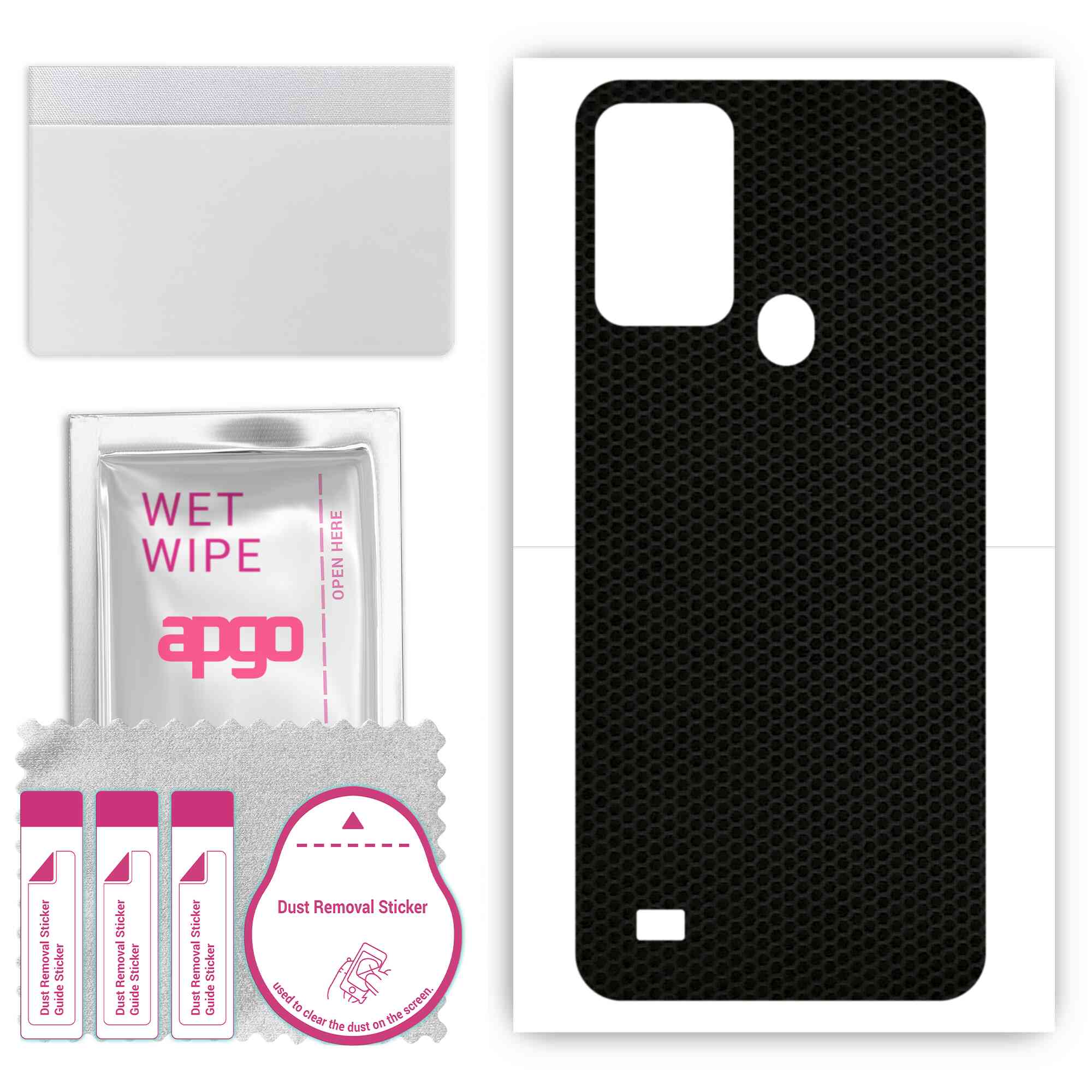 

apgo Protective Skin Sticker for the back compatible with Oukitel C31 Pro, Wrap Film, Foil, Vinyl - Pattern Matrix