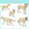 Realistic North American White Wolf Animal Model Static Figurine For Desktop Decor
