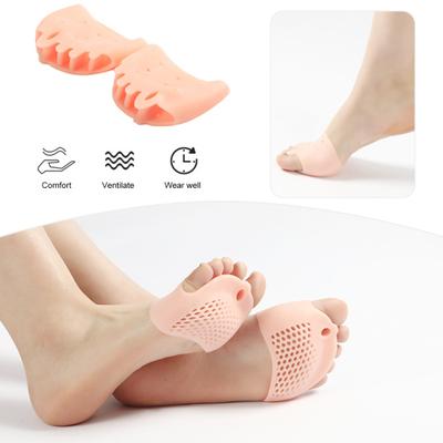 4 paia di distanziatori in silicone per dita dei piedi per fascite plantare, alluce valgo, cuscino yoga metatarsale, barelle terapeutiche per supporto e comfort