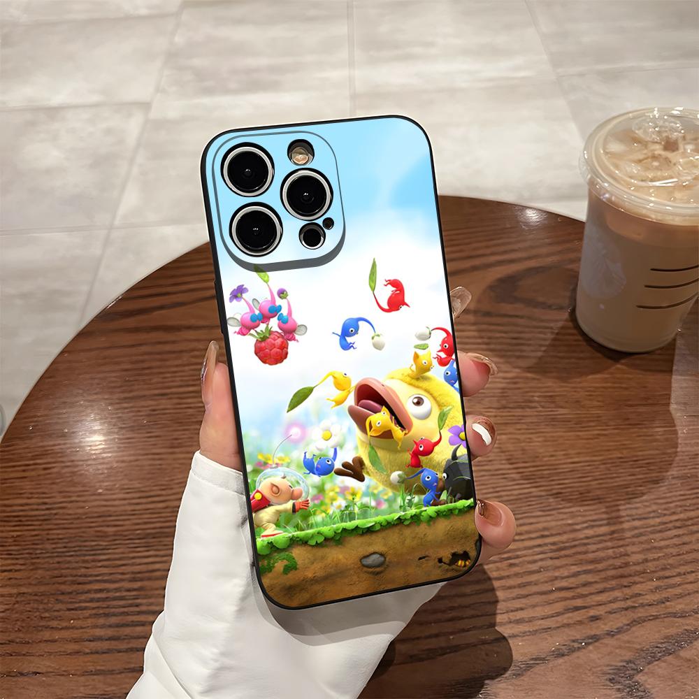 Cartoon PIKMIN 4 Phone Case For 15 Pro Max Iphone 14 16 Pro Max 12 15 Plus 13 Pro 11 Xr X Xs Silicone Back Cover