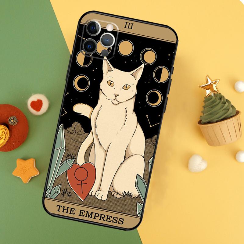 

Cats Tarot Witchcraft Phone Case For iPhone 17 17Air 16 15 14 13 11 12 Pro Max 12 13 Mini 16E Shockproof Cover iPhone 16 Pro