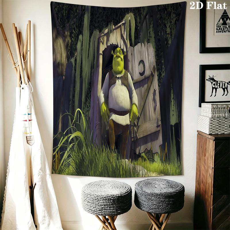 Shrek Swamp House Poster Tapestry Background Cloth Wallmounted Atmospheric Background Cloth Background Wall Hanging Cloth Wall Covering Decoration