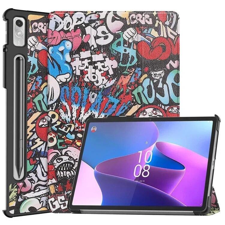 

Чехол для Lenovo Tab P12 12,7 дюйма, 2023, легкий кожаный чехол с тройной складной подставкой для планшета Xiaoxin Pad Pro 12,7 12 7 TB371FC Tab P12 2023 12.7