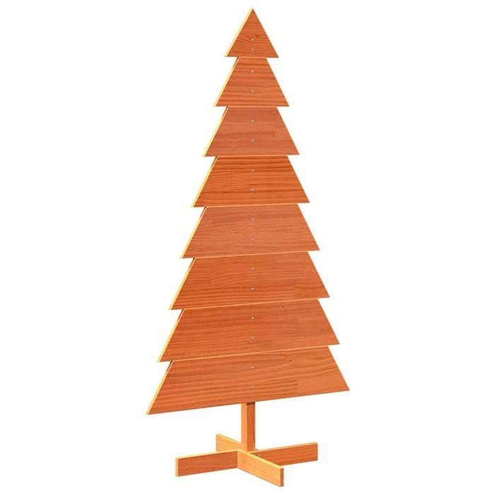 Christmas Tree - vidaXL - 150 Cm - Solid Wood - Brown - Indoor