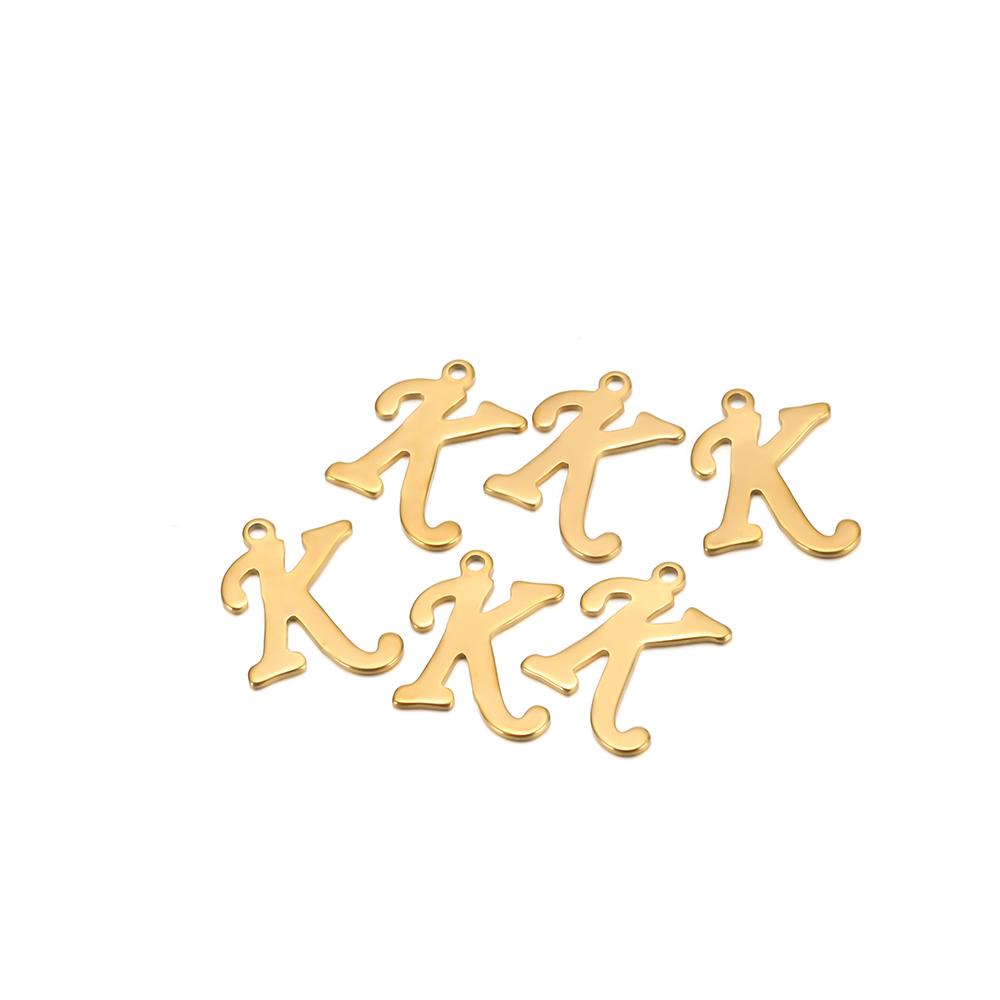 30pcs Stainless Steel A-Z 26 Cursive Font Letter Pendant Alphabet Charms Necklace Pendant DIY Jewelry Bracelet Making Earrings