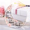 Unique Christmas Gifts for Mum - Moon Shaped Acrylic Plaque, Special Presents for Mum from Daughter & Son