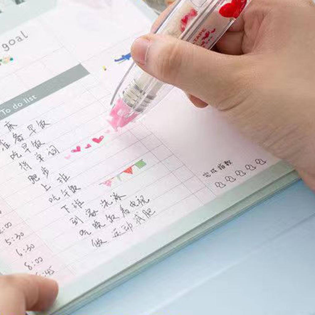 CLSSLVVBN Easy To Operate New DIY Lace Decoration Tape Pen Let Creativity Flow Gift Plastic Lovely Press Animal Correction Tape, Type 5