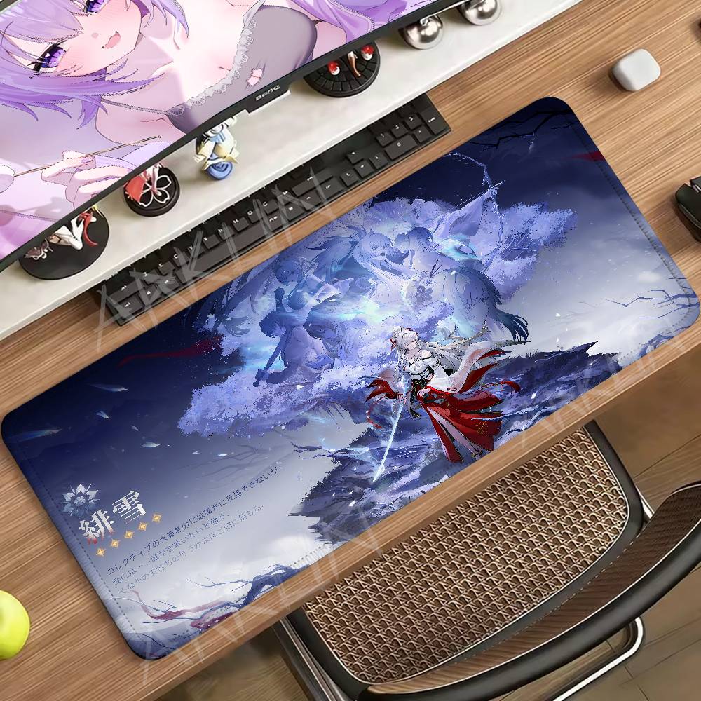 Cute Hiyuki Danya Wuthering Waves Mouse Pad Large Computer Office Game Xxl Antislip Gaming Keyboard Mousepads Long Desk Pads
