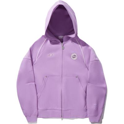 Li Ning Hooded Zipper Printed Loose Jacket Women Jackets AWDVE52-4