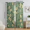 2 pcs   versatile polyester transparent curtains for home decoration Retro vine flowers for use in bedrooms and living rooms