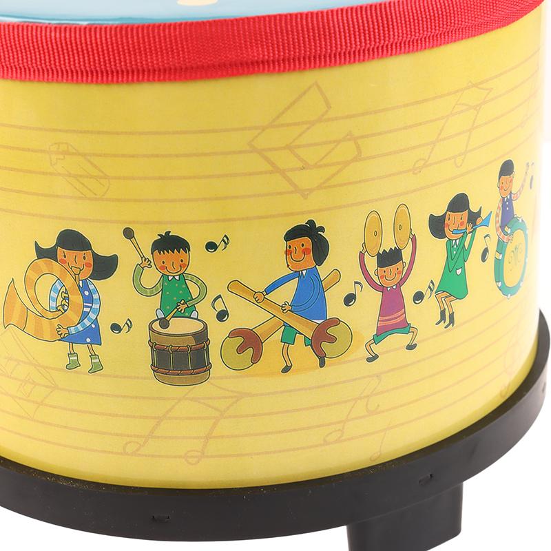 8 Inch Floor Drum With 2 Drum Mallets Preschool Toys Beat Instrument Ground Drum Percussion For Kids Christmas Birthday Gift