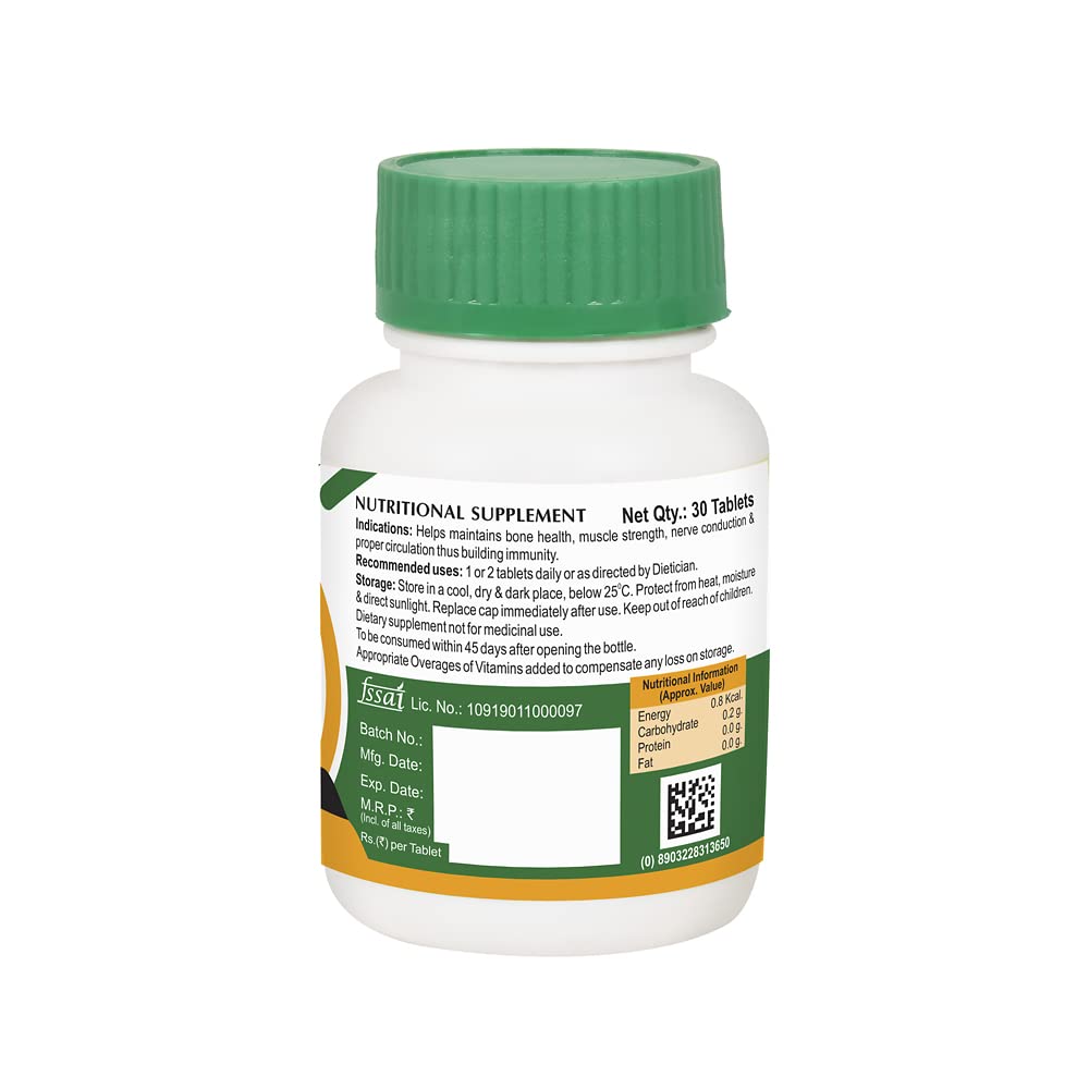 Bakson Calci Care Tablets With Calcium & Vitamin D3 For Strong Bones & Immunity, 30 Tablets X Pack Of 2