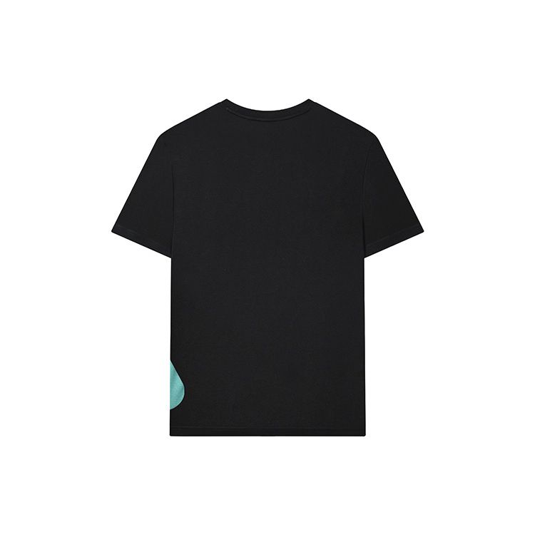 FILA American Vintage Logo Print Loose Short Sleeve T-Shirt Men Tops Black F11M319104FBK