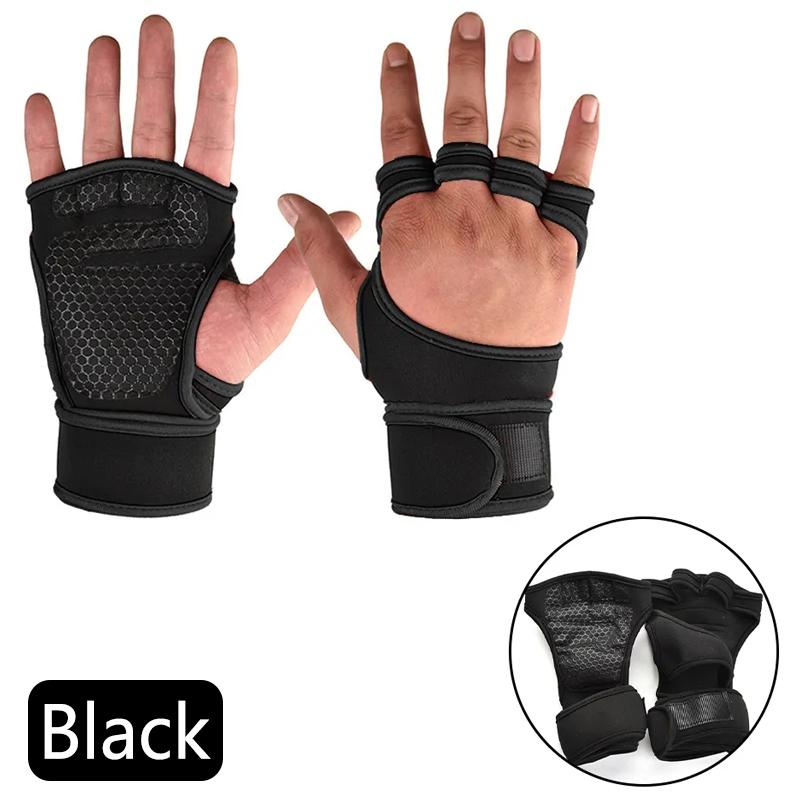 Non-slip Half Finger Training Gloves Women Men Fitness Sports Body Building Gymnastics Grips Gym Hand Palm Protector Gloves