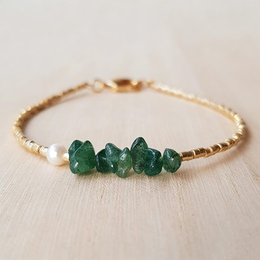 

Vlen Miyuki Delica Beads Bracelet Irregular Natural Stone Real Pearl Handmade Adjustable Gold Tone Boho Jewelry for Women