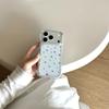 Kawaii Colorful Tiny Floral Glitter Clear Phone Case For iPhone 14 15 16 17 Pro Max INS Cute Large Window Shockproof Cover