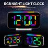 LED digital clock RGB display alarm clock with atmosphere light night light electronic LED time disp